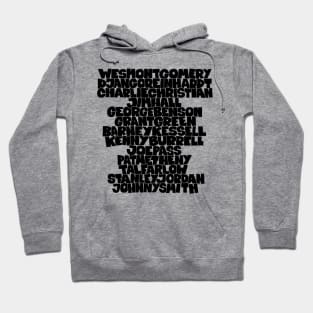 Jazz Legends in Type: The Jazz Gutarists Hoodie